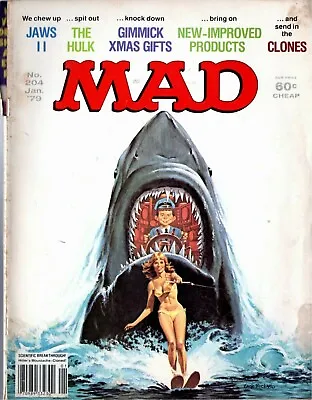 1979 (Jan.) Mad Magazine #204 Jaws II ~ Poor • $10.99
