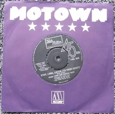 DIANA ROSS & MARVIN GAYE - Stop Look Listen (1973) Motown Superb Excellent UK 45 • £3.99