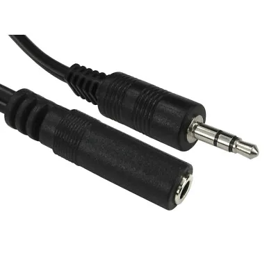 AUX Headphone Extension Cable 3.5mm Mini Jack Audio Lead Male To Female Earphone • £2.99