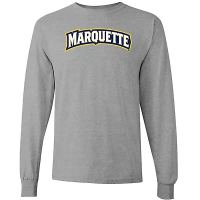 Marquette Golden Eagles Institutional Logo Long Sleeve - Sport Grey • $29.99