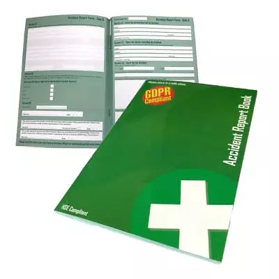 Official A5 Accident Injury Report Book Complies With GDPR & HSE Data Protection • £8.99