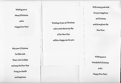 Pk Of 10 Christmas Card Inserts Pre-cut 100gsm A6 A5 6x6 5x5 7x5 • £2.05