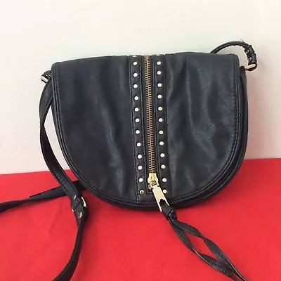 R & Em BLACK With Zipper Decor Magnetic Closure Purse Handbag (p3) • $19.95