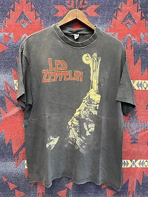 Vintage Led Zeppelin Shirt Single Stitch Hanes XL 80s 90s • $149.99