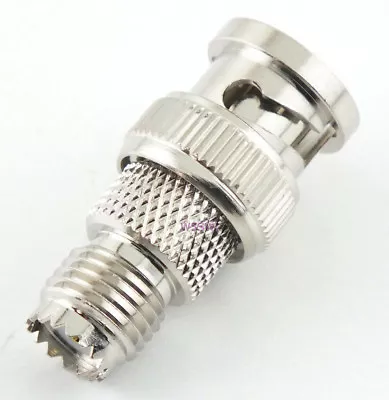 Mini-UHF Female To BNC Male Coax Adapter Connector - USA Ham Radio Seller • $3.51