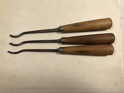  J.B. Addis & Sons   Curved Wood Carving Chisels (3) • $34.95