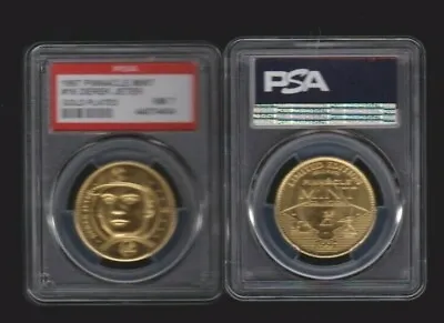 $69.95 • Buy 1997 Pinnacle Mint 24 Karat Gold Plated Coin #16 Derek Jeter Graded Psa 7 Nm Ssp