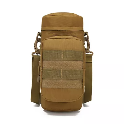 Tactical Molle Water Bottle Holder Pouch Army Hydration Carrier Bag With Strap • $11.99