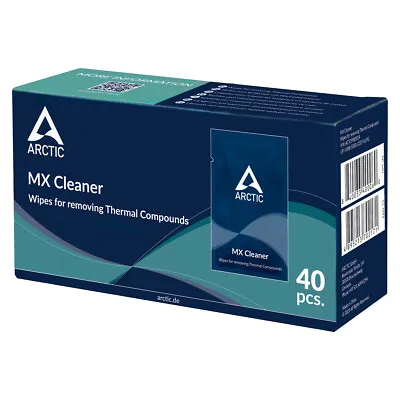 Arctic MX Cleaner Wipes For Removing Thermal Compounds Limonene-Based 40 Wipes • £11.99