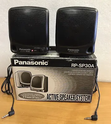 Panasonic RP-SP30A Active Personal Speaker System Black Battery Operated Vintage • $17.99