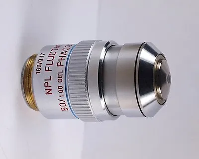 $899.99 • Buy Leitz NPL Fluotar 50x Oil Phaco 2 RK - Reflection Kontrast Microscope Objective