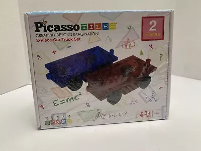 Picasso Tiles PT20 2 Piece 3D Magnetic Car Truck Set For Magnet Building Blocks • $7.99