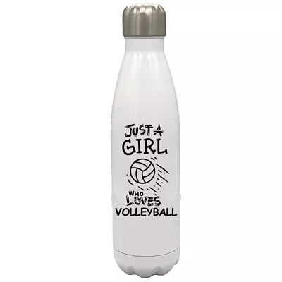 Just A Girl Who Loves Volleyball 17oz Stainless Steel Water Bottle Gift • $34.95