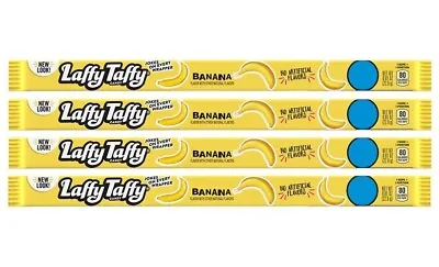4x Laffy Taffy Banana Flavour Ropes American Sweets 22.9g • £5.99