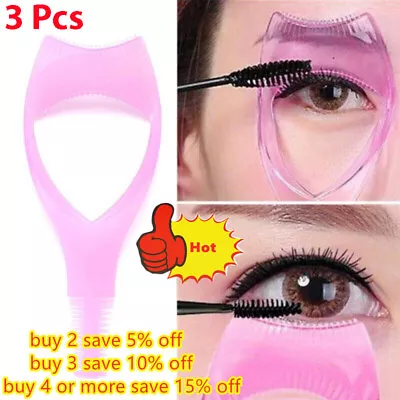 3X 3-In-1 Crystal Mascara Cover Eyelash Comb Applicator Pink Blue Makeup Brush • $2.75