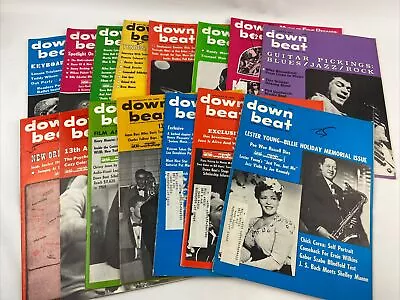 Vintage Down Beat Music Magazine Lot Of 15 All From 1969! • $39.99