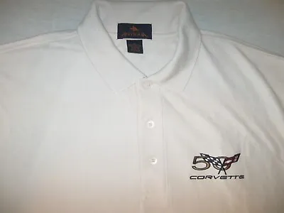 CORVETTE 50th Anniversary Polo Shirt Men's XL (big) Sports Cars AMERICAN MUSCLE • $19.99