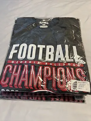 $15 • Buy Georgia Bulldogs National Championships T-Shirt - Charcoal Heather - Size XL