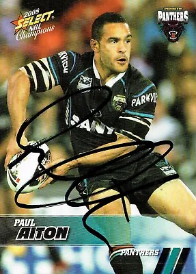 $9.50 • Buy Paul Aiton Signed 2008 Select Nrl Champions Card