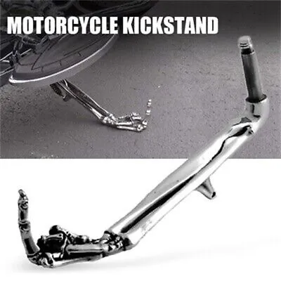 Motorcycle Kickstand Metal Motorbike Side Stand Middle Finger Joint Holder • $20.99