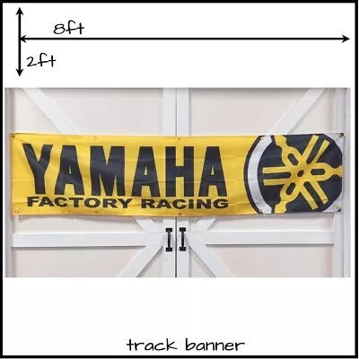 2 X 8ft Yamaha Factory Racing VMX Vintage Motocross Garage Pit Banner Flag YZ465 • $35