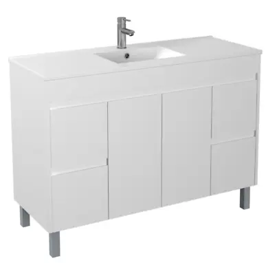 1200/1500/1800*460*880mm White Polyurethane PVC Freestanding Vanity Cabinet • $1506