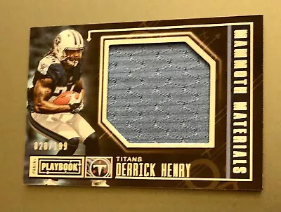 2016 Panini Playbook Mammoth Materials /199 Derrick Henry #14 Jersey Patch Card • $24.99