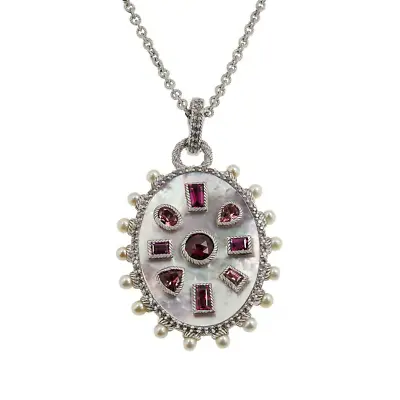 $439.99 • Buy HSN Judith Ripka Sterling Silver Multi Gemstone Pendant With Chain