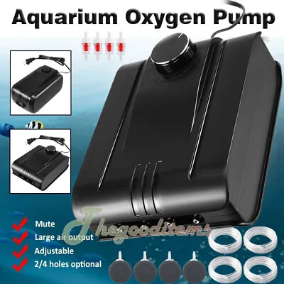 350 Gallon Adjustable Silent Air Pump Large Aquarium Fish Tank 4 Outlets • $17.49