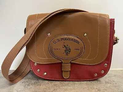 U.S. Polo Assn. Crossbody Bag ~ Red & Tan NWOT • $27.30