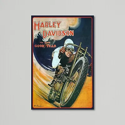 Vintage Harley Davidson Goodyear Poster - 1920s • $30
