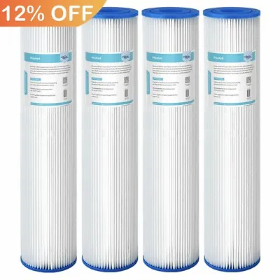 4 Pack 20 X4.5  Whole House Washable Pleated Sediment Water Filter For Big Blue • $29.91