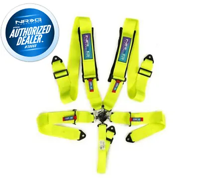 New Nrg 5 Point Sfi Approved Cam Lock Seat Belt Harness In Neon Green Sbh-b6pcng • $137