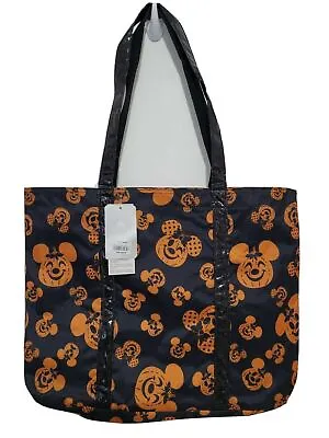 Disney Parks Halloween Tote Bag Mickey Minnie Mouse Pumpkin Sparkly Handle New • $19.97