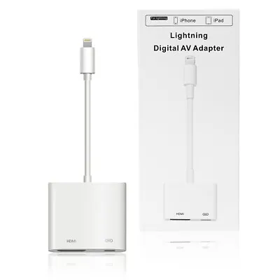 For Apple IPhone IPad 8 9 10.2inch Air 3 IPhone 14 To HDMI Digital AV TV Adapter • $17.09