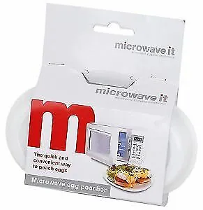 Microwave It Egg Poacher Quick & Easy Breakfast Lunch Dinner Meals Kitchen Cook • £3.99