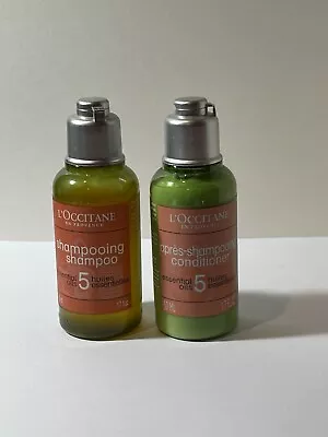 L'OCCITANE - 5 ESSENTIAL OILS - SHAMPOO And CONDITIONER TRAVEL SIZE 1.7 OZ Each • $14.99