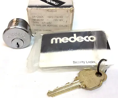 Vtg MEDECO 10-200-00 26-04 High Security Cylinder 51S Lock (2) Restricted Keys • $85