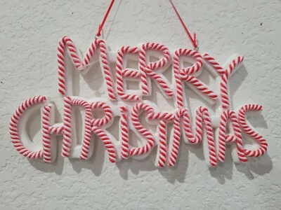 $15.75 • Buy Christmas Holiday Red White Candy Cane Peppermint Tree Ornament Decor 