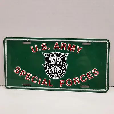 VTG US Army Special Forces De Oppresso Liber Booster License Plate Military • $19.19