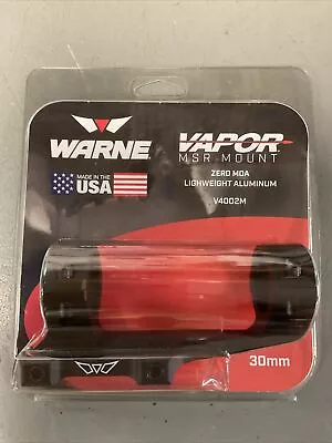 Brand New Warne Vapor MSR Mount Zero MOA Lightweight Aluminum 30mm V4002M • $59.99