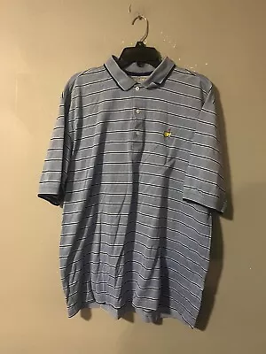 Augusta National Masters Collection Mens Large Light Blue Striped Polo Classic • $11.55