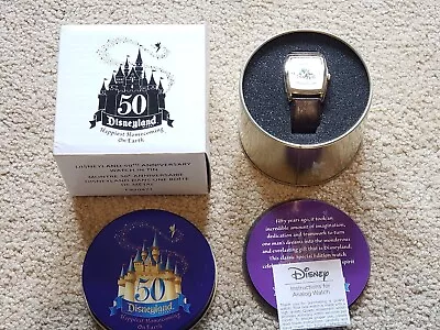 New In Box! DISNEY Collectible Disneyland 50th Anniversary Watch In Tin 2005 • $19.99