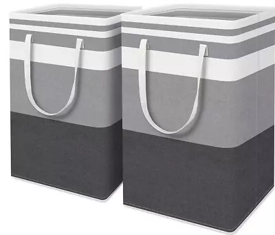 2pack Large Laundry Basket Waterproof Freestanding Laundry Hamper Collapsible US • $17.99