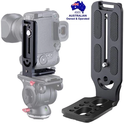 Universal DSLR Camera L Bracket Holder Vertical Tripod Head Quick Release Plate • $20.99