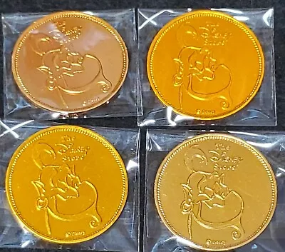 Set Of 4 Different Disney Store 1992 Aladdin Genie Metal Coins Store Prop • $5.99