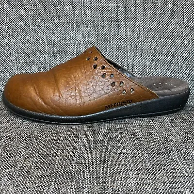 Mephisto Brown Leather Slipper Clogs Size 39 Us Size 9 • $39.50