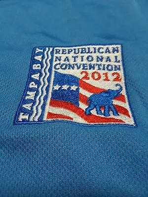 2012 Republican Convention Tampa Bay Polo Shirt Blue M Mitt Romney Politics • $11.70