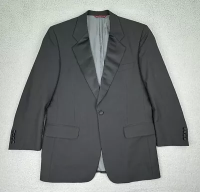 Samuelsohn Tux Jacket Mens 41R Black SB Savoy Super 100 Wool Sports Coat Blazer • $39