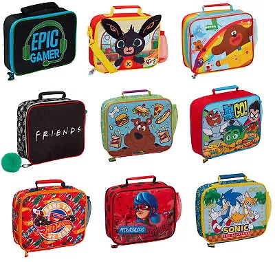 Character Insulated Lunch Bag Boys Girls School Lunchbox Travel Snack Food Bags • £11.95